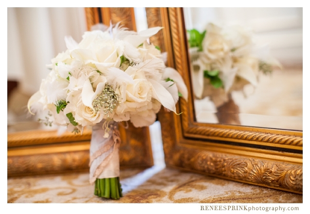photo of bridal bouquet at Brier Creek Country Club wedding
