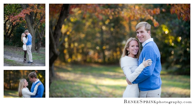 Engagement photos at Oak View Park in Raleigh NC