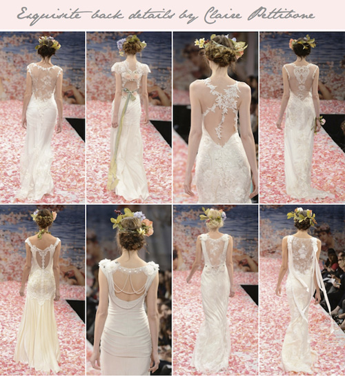Claire Pettibone wedding dresses feature unique backs